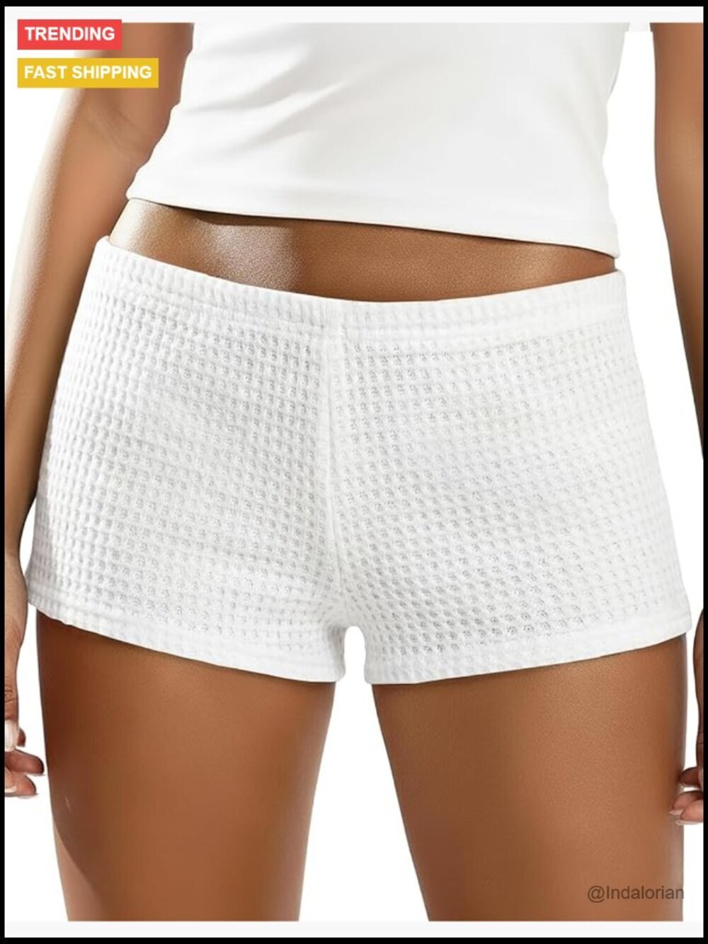 Striped Knit Low Rise Micro Shorts Y2K Going Out Loungewear